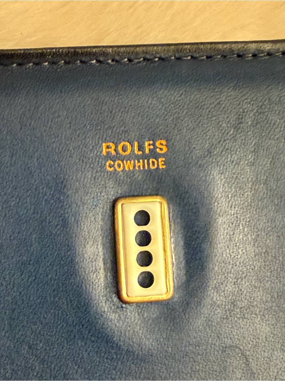 Rolfs Cowhide Navy Blue Leather Bifold Wallet - Picture 4 of 6